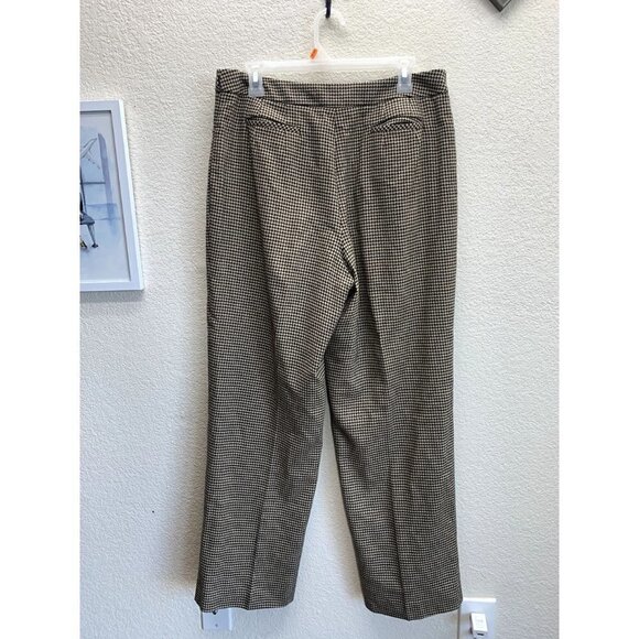 Talbots Rayon Wool Houndstooth Straight Career Pants 12 - Picture 4 of 7
